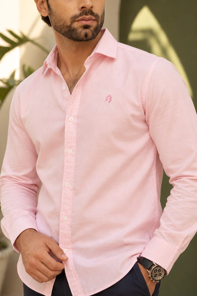 Pastel Pink Oxford Shirt Hover Image