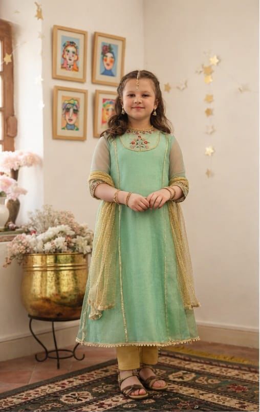 Embroidered Anarkali 3 Pc Suit Hover Image