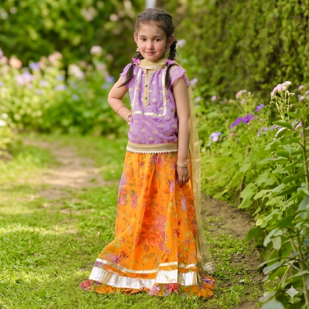 Marigold Garden Lengha - 3PC
