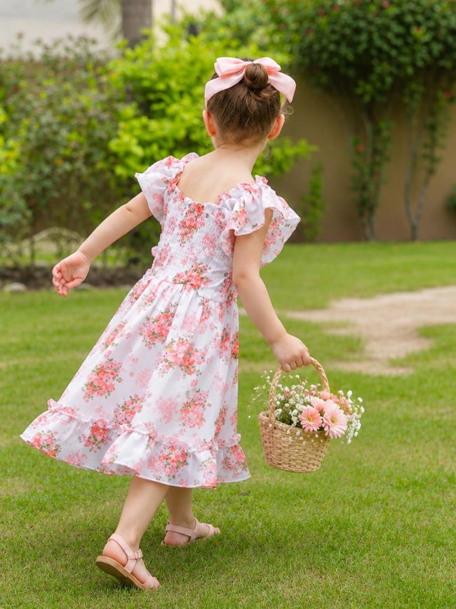 Peach Rosette Dress Main Image