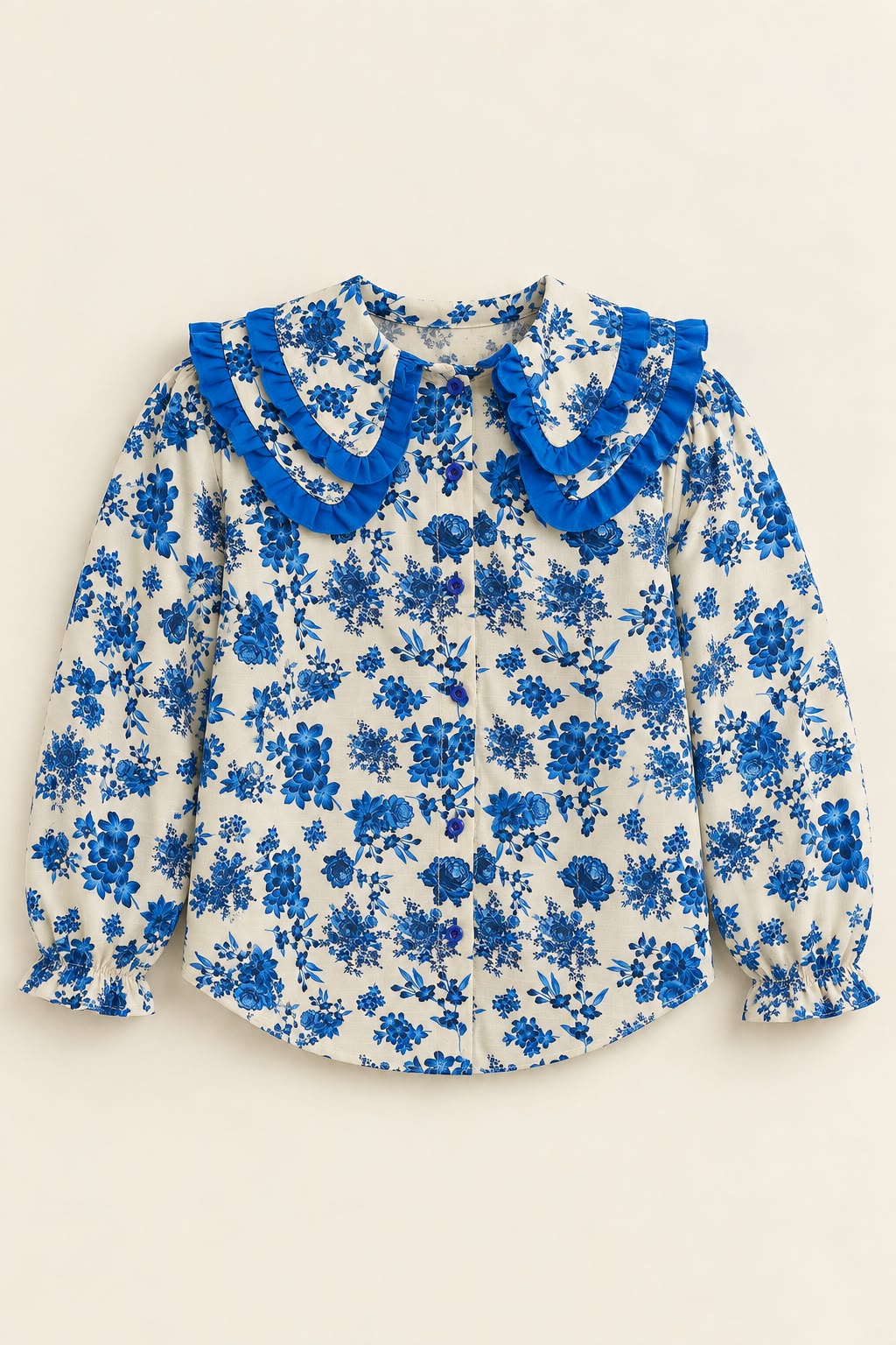 Blue Willow Linen Blouse
