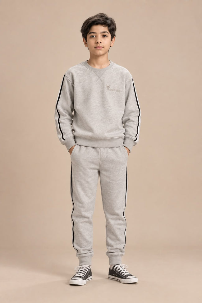 Heather Grey Sweat Shirt & Pants Hover Image