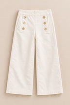 Cream Wide Leg Pants