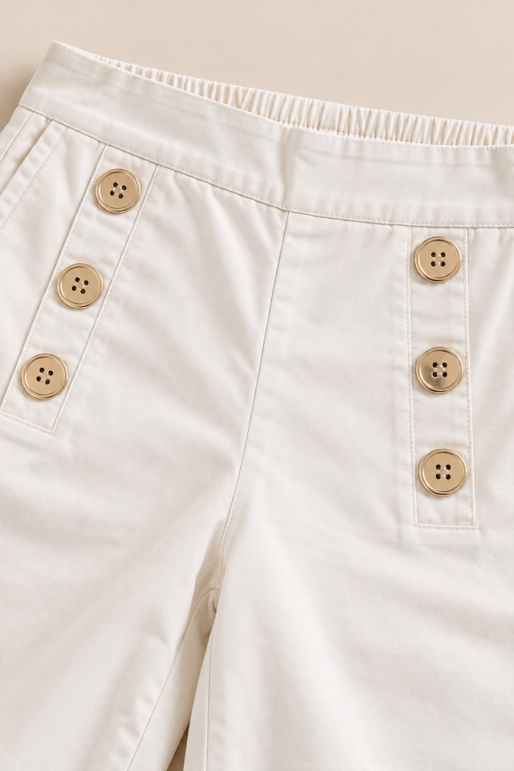 Cream Wide Leg Pants