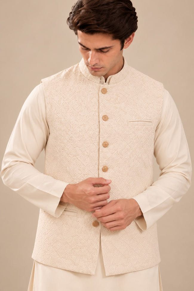 Dove White Waistcoat Hover Image