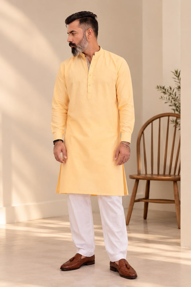 Cadmium Yellow PL Kurta (1 Piece) Hover Image