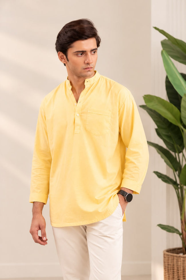 Yellow Short Kurta (1 Piece) Hover Image