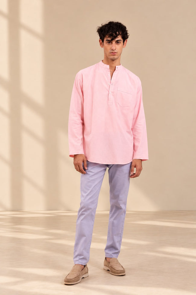 Pink Short Kurta (1 Piece) Main Image