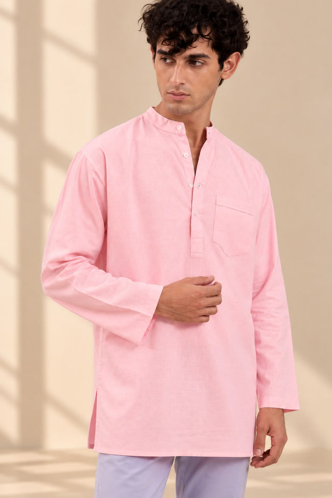 Pink Short Kurta (1 Piece) Hover Image