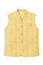 Amaltas - Embroidered Raw Silk Waistcoat