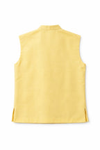Amaltas - Embroidered Raw Silk Waistcoat