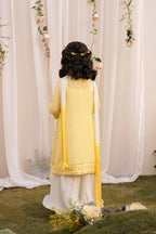 Amaltas ~ Mirror and Thread embroidered Sharara Set 4 Pcs