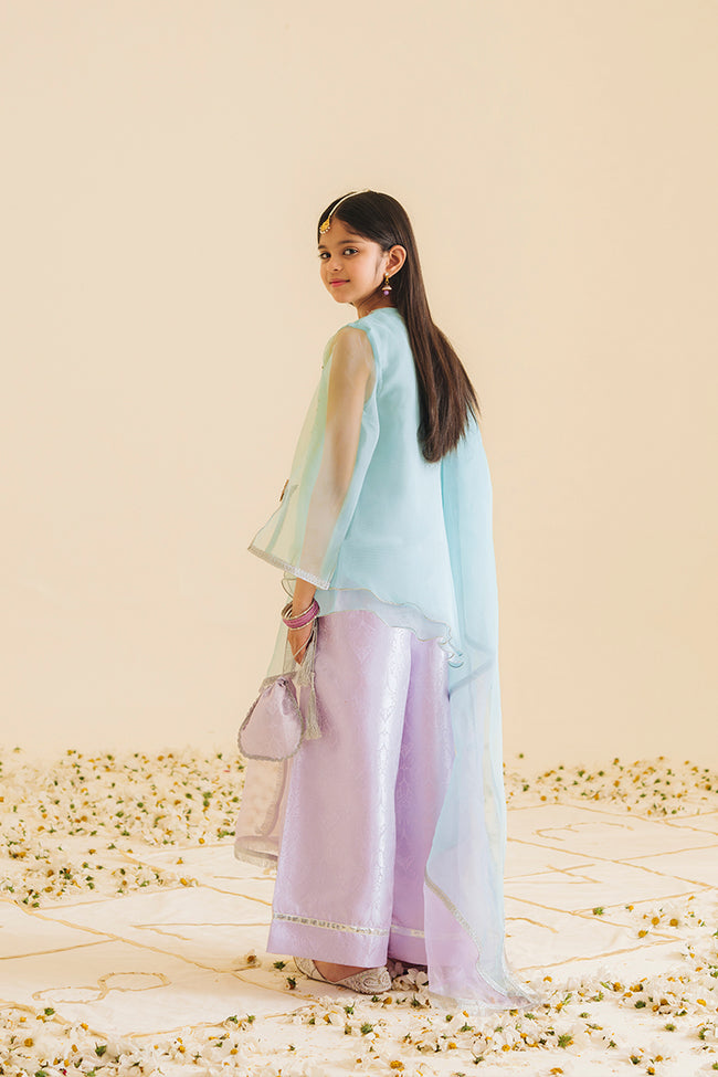 Gul-e-Yass – Lilac & Blue Butterfly Suit Main Image