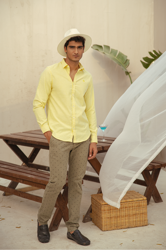 Lemon Collared Shirt Hover Image