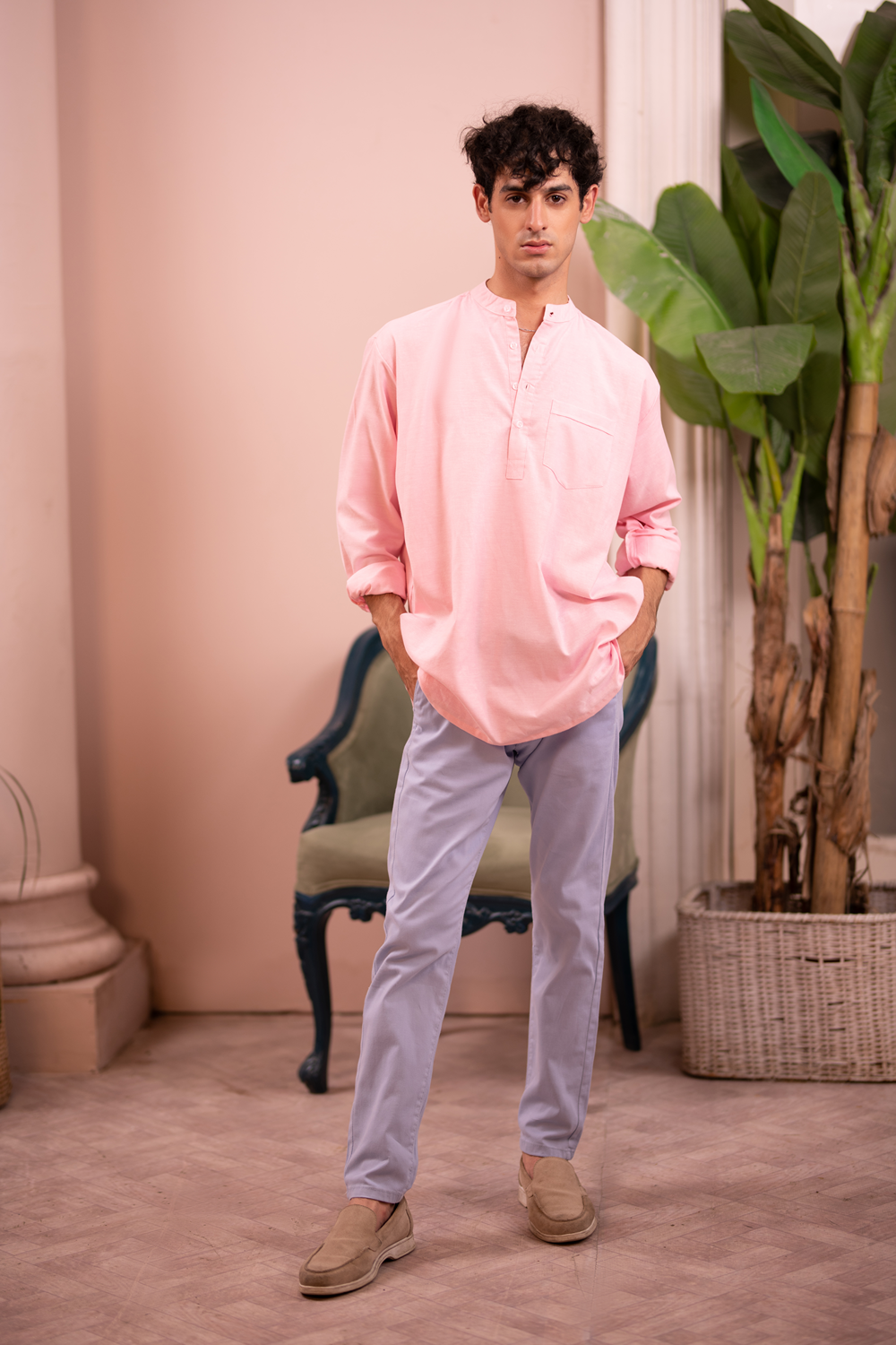 Pink Short Kurta (1 Piece)