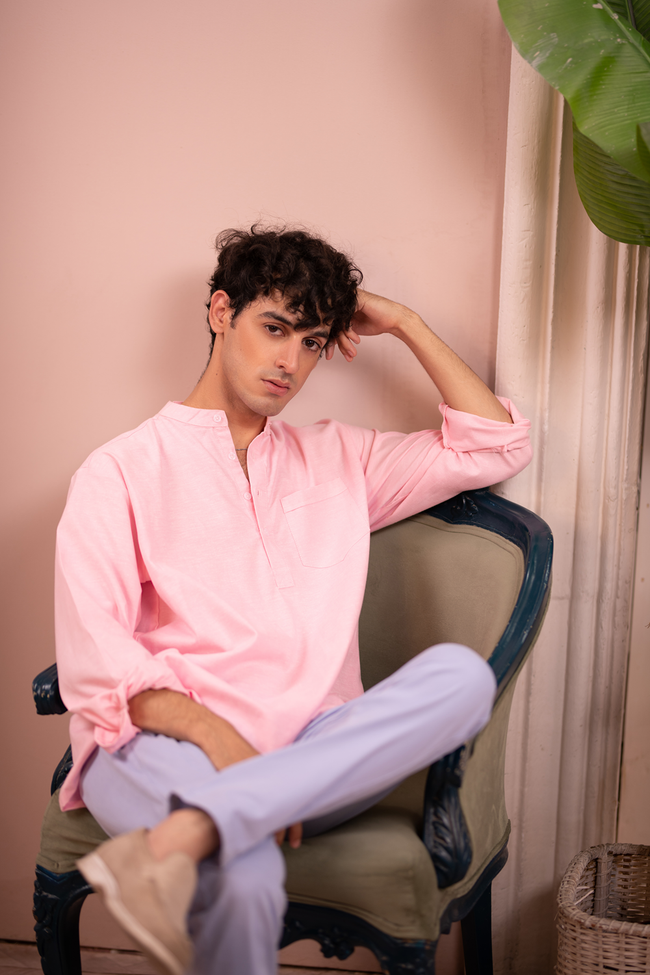 Pink Short Kurta Main Image