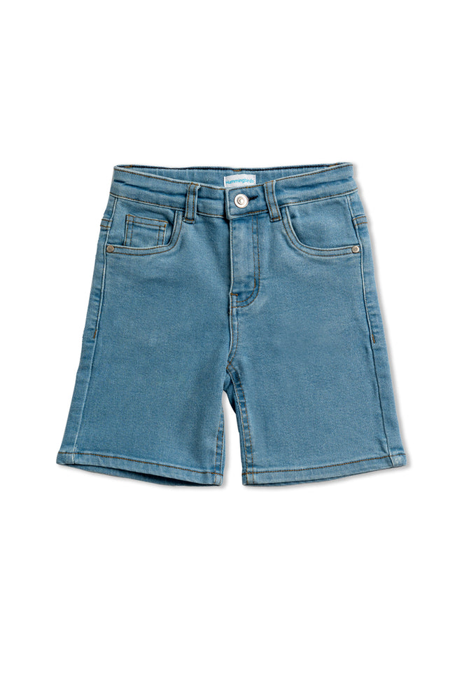 Blue Denim Shorts Hover Image