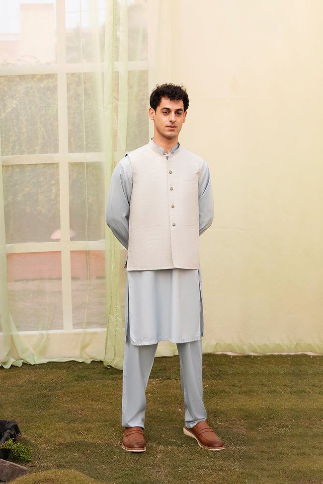 Grey Waistcoat – Men Hover Image