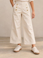 Cream Wide Leg Pants