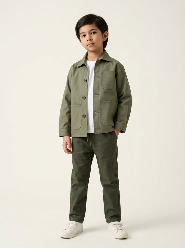 Moss Green Khaki Jacket Main Image