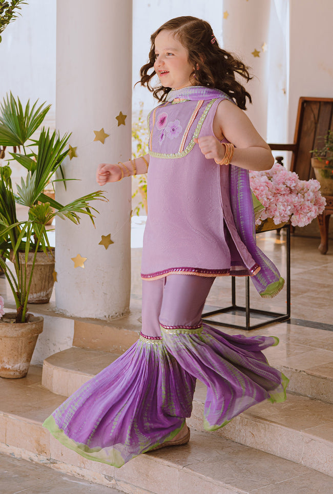 Lilac Dream Gharara Set 3 Pc Main Image
