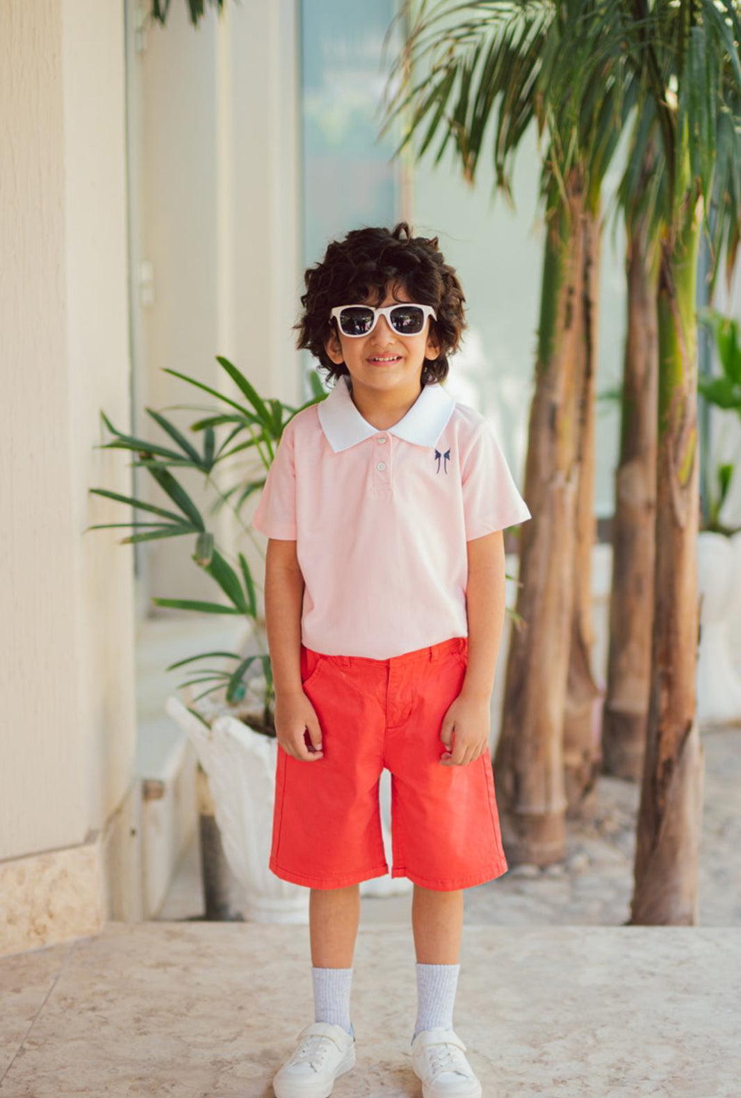 Pink Logo Polo