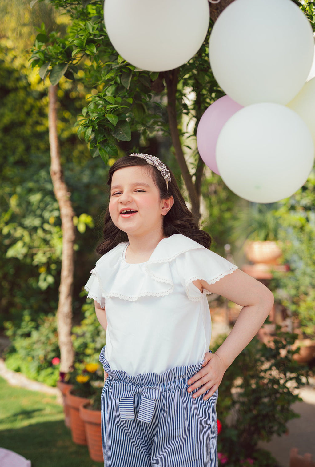Frilly White Blouse