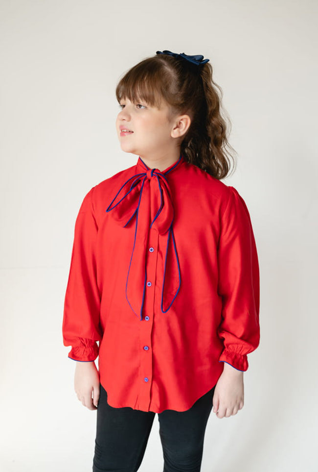 Scarlet Bow Tie Blouse Main Image