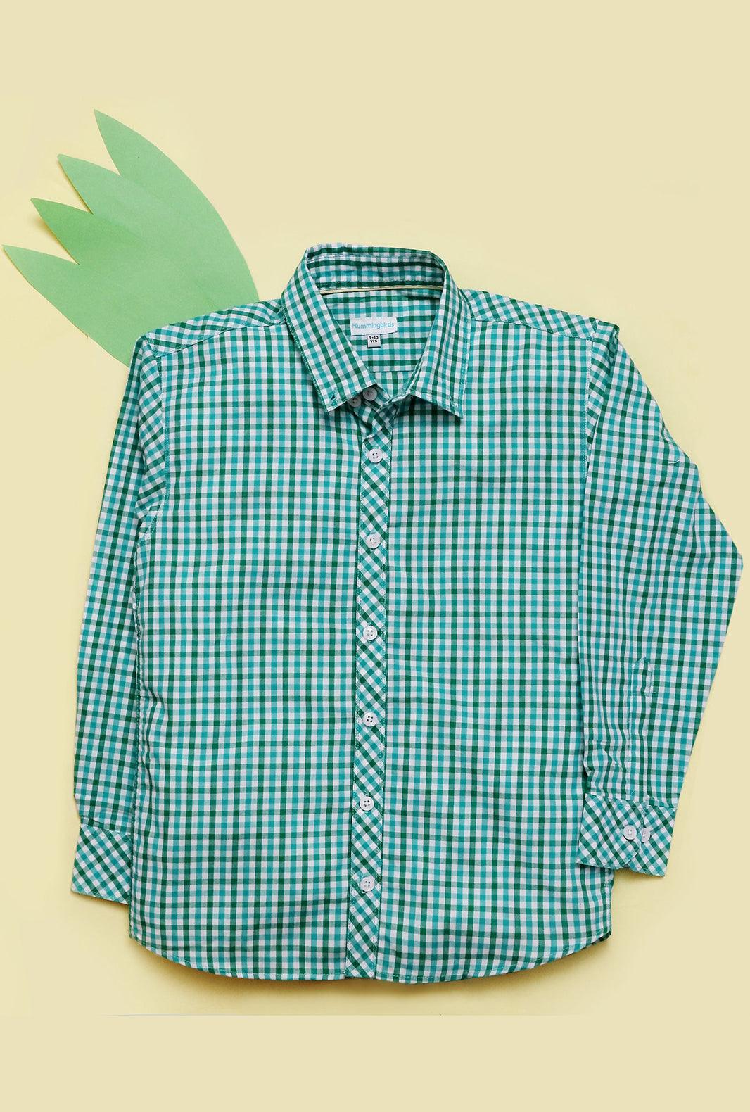 Aqua Checkered Shirt