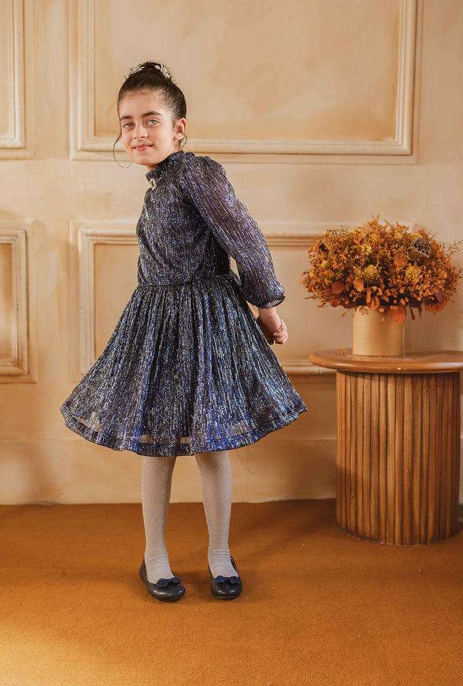 Moonlight Blue Shimmery Dress Main Image
