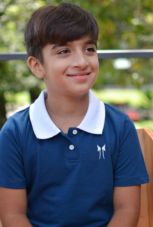 Royal Blue Logo Polo Shirt Hover Image
