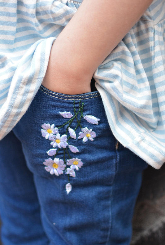 Daisy Embroidered Jeans