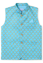 Turquoise & Gold Waistcoat