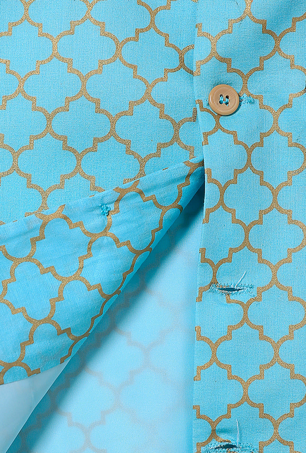 Turquoise & Gold Waistcoat