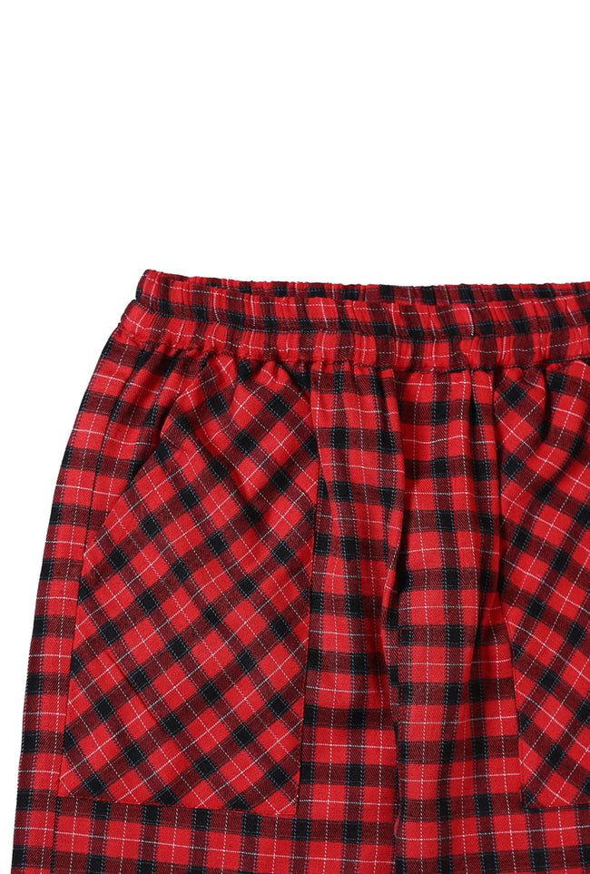 Red & Black Checkered Pants Main Image
