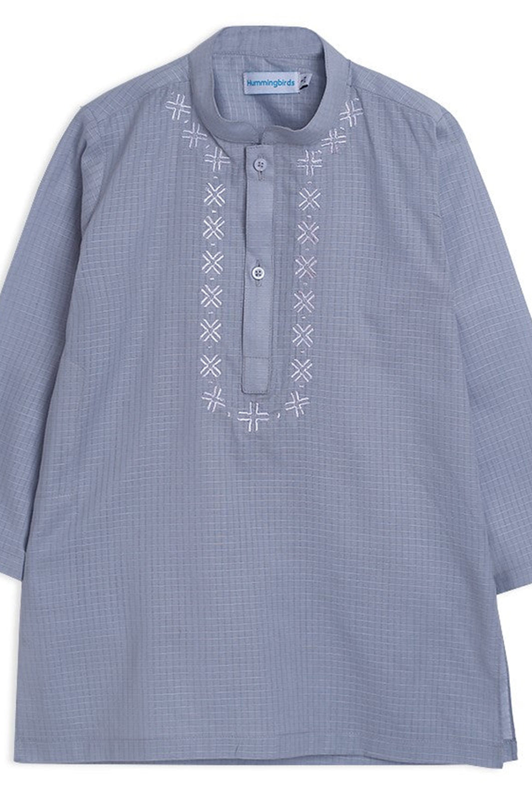 Light Grey Embroidered Kurta