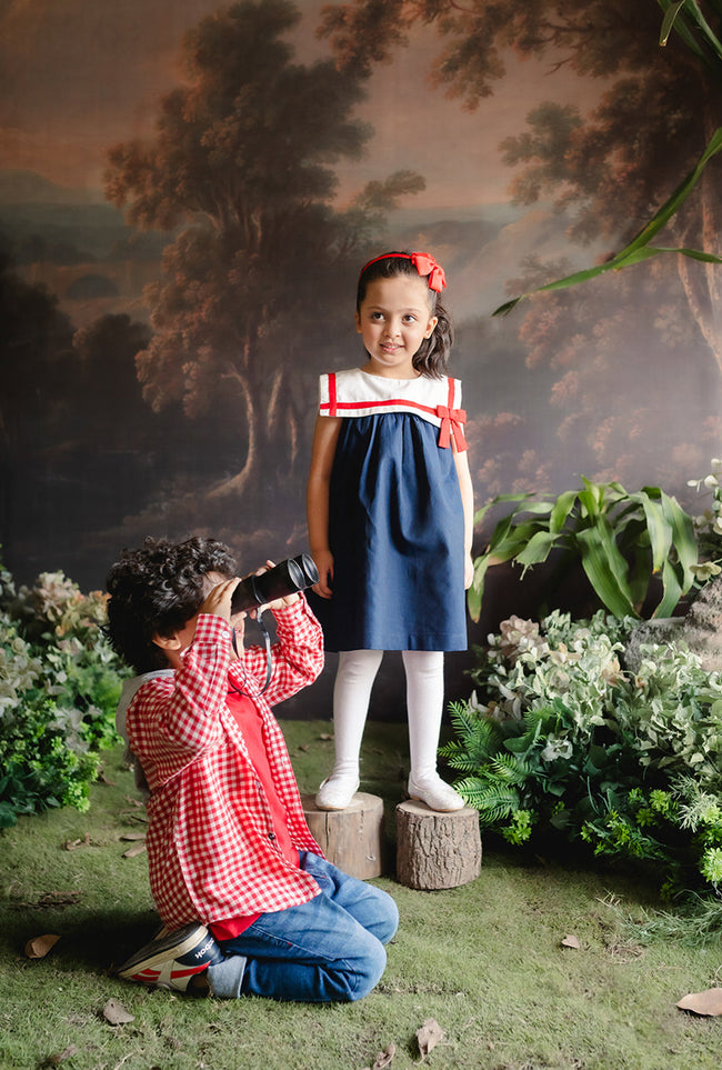 Navy Blue Sailor Dress Main Image