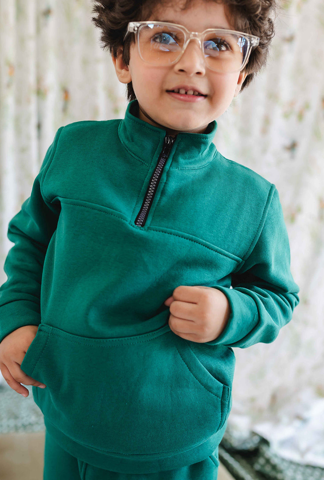 Green Fleece Sweatsuit 2 PC