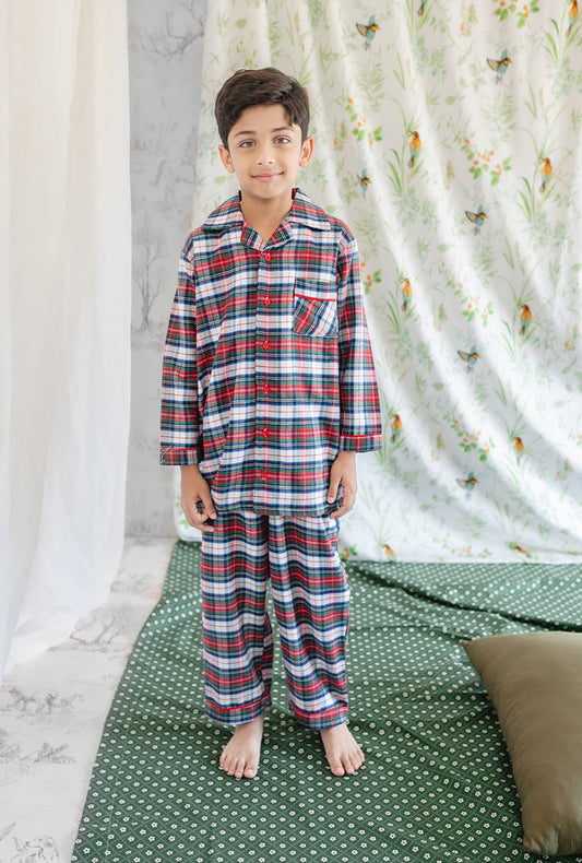 Flannel Night Suit 2 PC