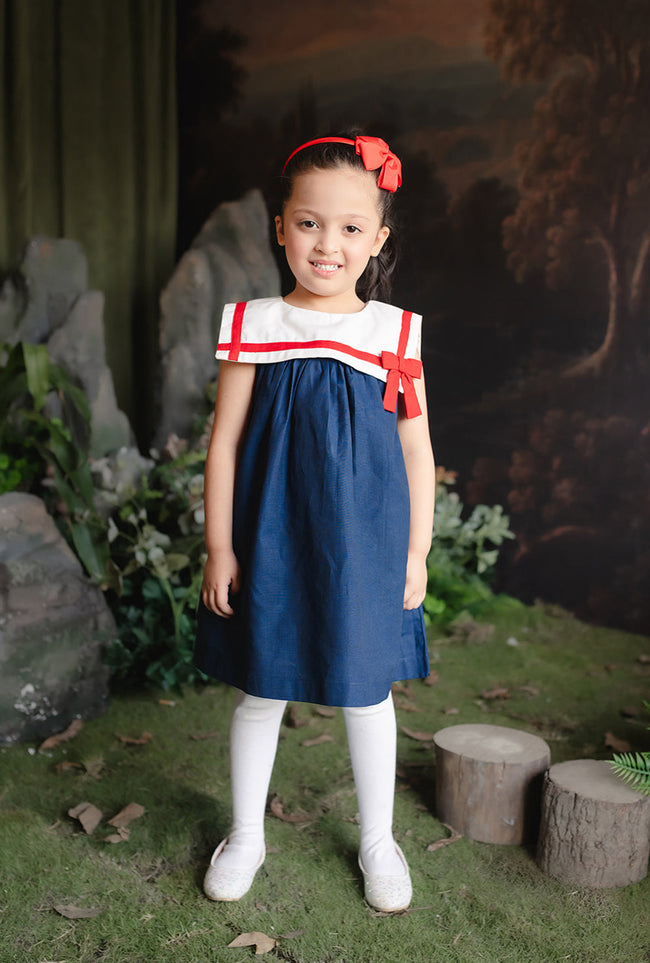 Navy Blue Sailor Dress Hover Image