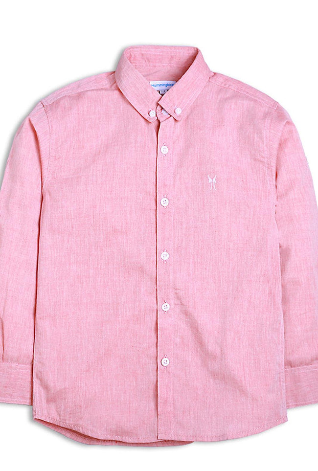 Embroidered Logo Pink Shirt Hover Image