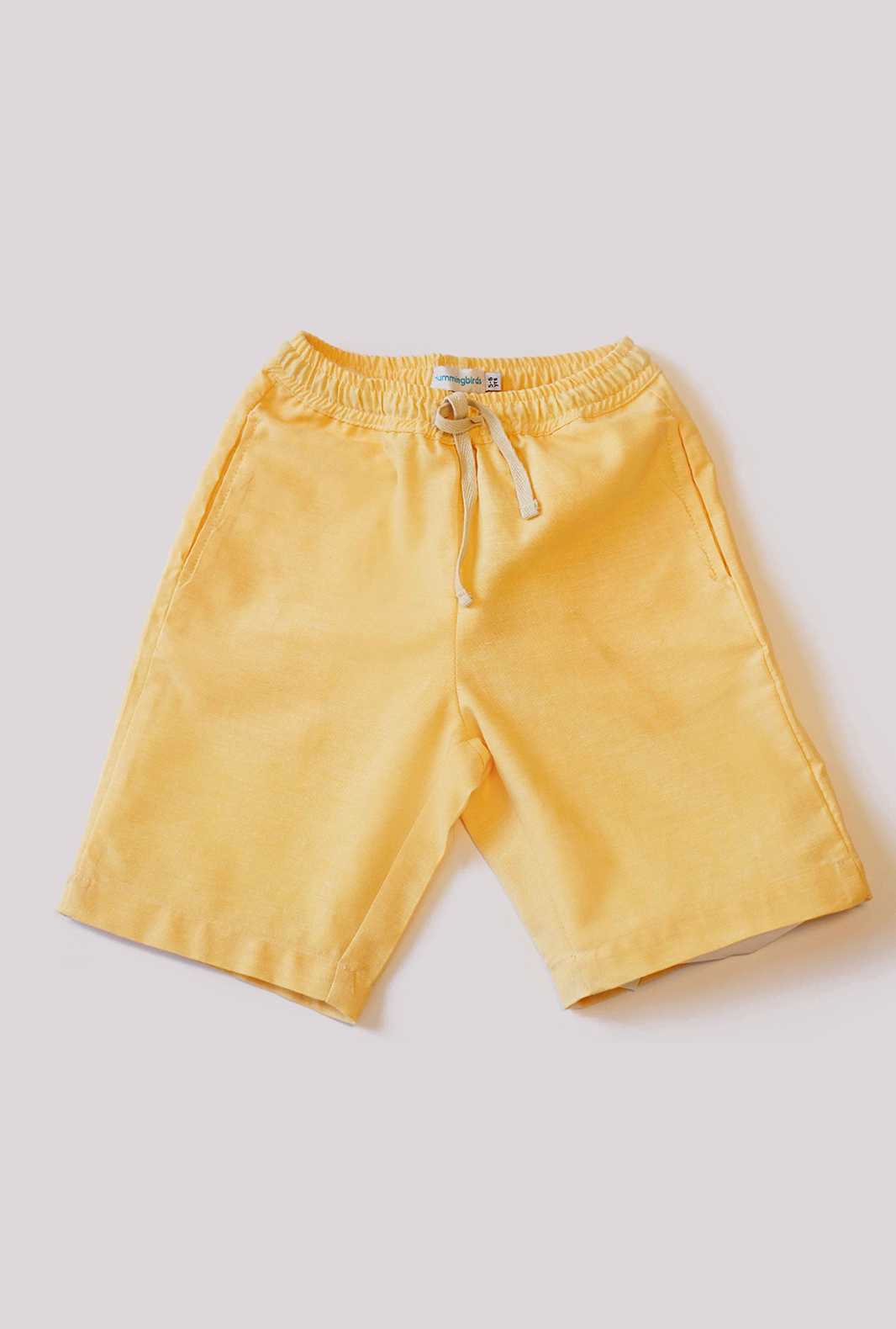 Pale Peach Chambray Shorts
