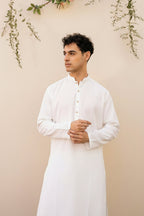 White Mirror embroidery Brosha Kurta