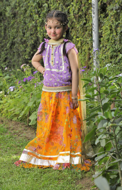 Marigold Garden Lengha - 3PC