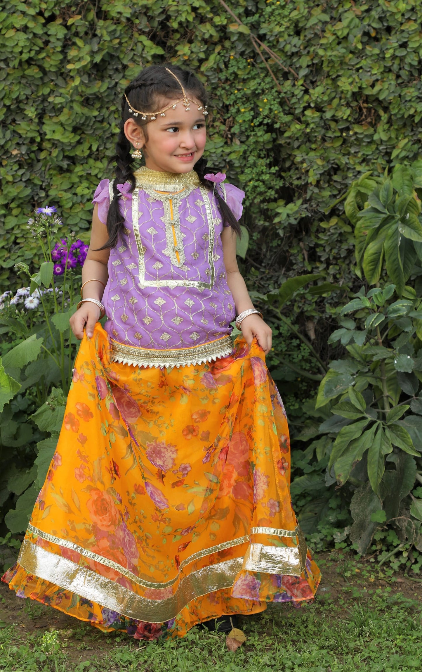 Marigold Garden Lengha - 3PC