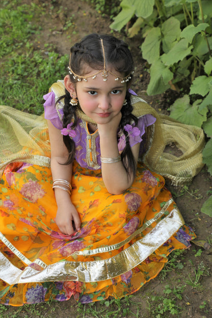 Marigold Garden Lengha - 3PC