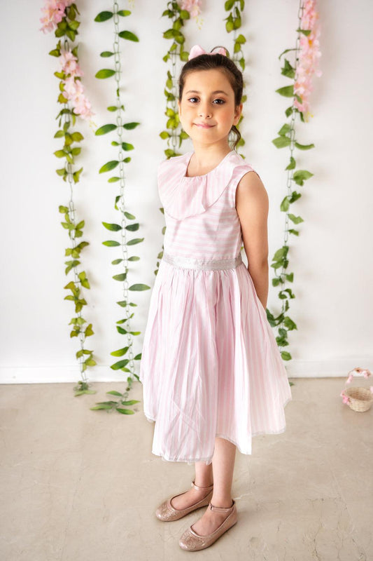 Blush Pink Striped Frock