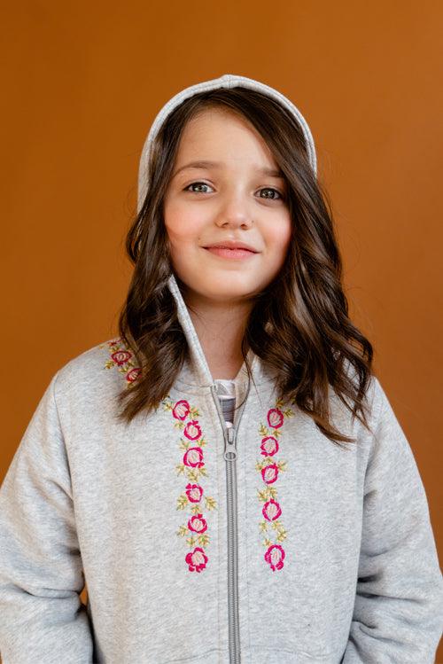 Embroidered Fleece Hoodie