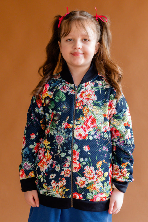 Floral Quilted Jacket Hover Image